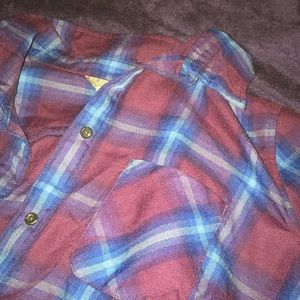 Blue and purple flannel